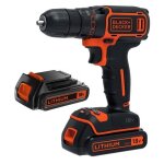 Perceuse - visseuse sans fil black + decker bdcd18b - 18 v - 1, 5 ah - 2 batteries et chargeur 200 ma ...