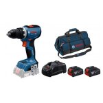 Perceuse visseuse sans fil gsr 18v - 65 - 06019n3200 + 2 batteries pro gba 18v 4. 0ah + chargeur pro ...