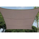 Perel voile solaire - carre - 3. 6 x 3. 6 m - couleur: gris taupe