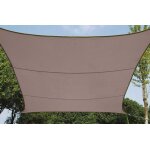 Perel voile solaire - carre - 5 x 5 m - couleur: gris taupe
