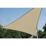 Perel voile solaire permeable - triangle - 3. 6 x 3. 6 x 3. 6 m - couleur : champagne