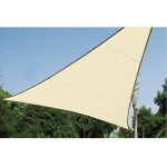 Perel voile solaire permeable - triangle - 5 x 5 x 5 m - couleur : champagne