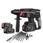 Perforateur - burineur sans fil 26mm avec 2 batterie + 10 accessoires Perforateur - burineur sans fil 26mm avec 2 batterie + 10 accessoires