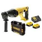 Perforateur sds + 18 v 3 modes 2, 6 j + 2 batteries 5ah + chargeur + coffret t - stak - dewalt