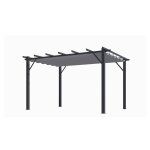 Pergola 100% aluminium couleur grise 12 m2 - epaisse Pergola 100% aluminium couleur grise 12 m2 - epaisse
