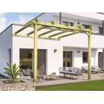 Pergola adoss�e en bois massif saint - denis 300 x 300 cm - maderland