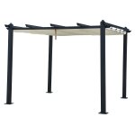 Pergola autoportante 3  3m cassis beige - structure aluminium