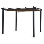 Pergola autoportante 3 x 3m cassis taupe structure aluminium