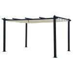 Pergola autoportante 3 � 4m cassis beige - structure aluminium