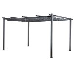 Pergola autoportante 3 � 4m cassis grise - structure aluminium