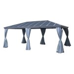 Pergola belize en aluminium et polycarbonate 6 x 3, 6 m - hesp�ride