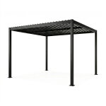 Pergola bioclimatique aluminium et acier lames orientables 3x3m corfu