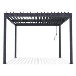 Pergola bioclimatique en aluminium windsor - 3 x 4 m - anthracite Pergola bioclimatique en aluminium windsor - 3 x 4 m - anthracite