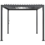 Pergola bioclimatique gaya - structure en aluminium et en acier - 290x290xh240 cm - gris Pergola bioclimatique gaya - structure en aluminium et en acier - 290x290xh240 cm - gris