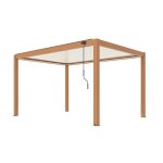 Pergola bioclimatique mira 3x4 - aluminium - heat et crme - solaire