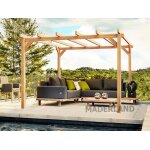 Pergola en bois lamell� - coll� angers 500 x 300 cm - maderland