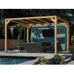 Pergola en bois lamell - coll brest 600 x 400 cm - maderland