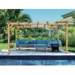 Pergola en bois lamell� - coll� grenoble 700 x 300 cm - maderland