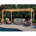 Pergola en bois lamell� - coll� lille 400 x 400 cm - maderland