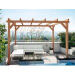 Pergola en bois lamell� - coll� villeurbanne 600 x 400 cm - maderland