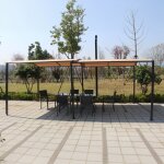 Pergola coulissante extensible et carport 9m jusqu' 16m gris et bei
