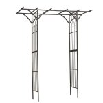 Pergola double elis�a en acier galvanis� noir
