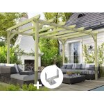 Pergola massive en bois paris 600 x 420 cm + 6 supports surlevs - maderland