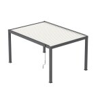 Pergola mira 3x4 alu et lames - graphite et blanc