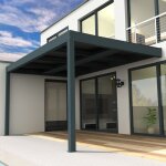 Pergola solaire photovoltaque heliolite 5, 778x3, 543 m - gris 4000w chemin de cbles inclus