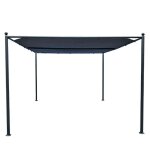 Pergola avec toile d'ombrage 3 x 4m 180g / m2 werka pro