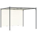 Pergola avec toit rglable crme blanc 3x3 m acier