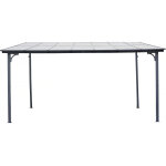 Pergola tonnelle adoss�e  marvin  - 4 x 3 m - 423 x 298 x 243 cm - gris fonc�