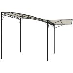 Pergola tonnelle de jardin avec auvent r�glable m�tal epoxy polyester haute densit� cr�me
