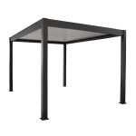 Pergola - zephir pool house 3x4 alu et lames - gris