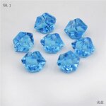 Perles acryliques colores pour aquarium, 100 pices / ensemble, cristal, cubes de glace, dcoration, ...