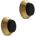Petit arrêt de porte mural butoirs de porte en acier inoxydable avec caoutchouc noir installation par ... Petit arrêt de porte mural butoirs de porte en acier inoxydable avec caoutchouc noir installation par ...