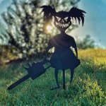 Petit diable jardin pile silhouette halloween d�coration de jardin ornement - style 4