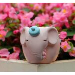 Petit pot de fleurs pour bureau, joli pot de fleurs en forme d'�l�phant, pour la maison, le jardin, le ...