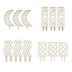 Petit treillis pour plantes en pot, support de d�marrage en bois, tige de vigne, pots de fleurs, 3 pi�ces ...