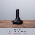 Petit vase en cramique noire, arrangement de fleurs, dcoration de maison, artisanat d'ornement de table, ...