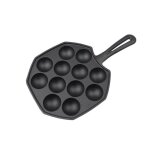 Petites boules de poulpe a 12 trous, machine en fonte, petit pot a boulettes de poulpe, portable, antiadh�sif, ...