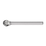 Petite fraise sur tige forme kud d. 6 mm l. t�te 5 mm d. de la tige 3 mm carbure