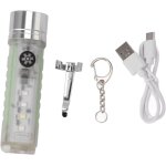 Petite lampe de poche porte - cls rechargeable a led, portable, pour camping et randonne en plein air ...