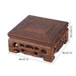 Petite thire carre dlicate, base de vase en bois, pidestal de bonsa en bois massif, dcoration ...