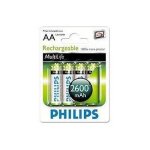 Philips multilife r6b4b260 - batterie 4 x type aa - nimh - (rechargeables) - 2600 mah