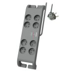 Philips - spn3180a / 19 - multiprise parasurtenseur, 8 prises - 2m gris Philips - spn3180a / 19 - multiprise parasurtenseur, 8 prises - 2m gris