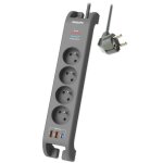 Philips - r�f:spn4140ga / 19 - multiprise parasurtenseur, 4 prises + type - c + 2xusb - a - 2m gris