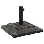 Pied base socle carr� de parasol r�sine diam�tre de 38 et 48 mm 12 kg bronze helloshop26 2202087