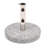 Pied base socle de parasol granite tube en acier inoxydable rond 22 kg helloshop26 2202092