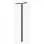 Pied pour bo�te aux lettres - aluminium - gris - avec platine decayeux